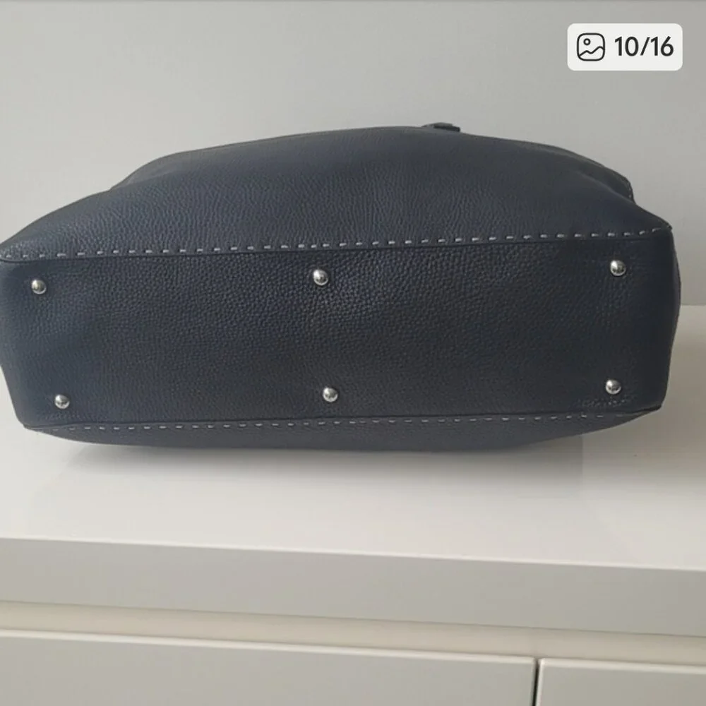 FENDI Selleria Black Leather Tote Bag - Picture 9 of 14